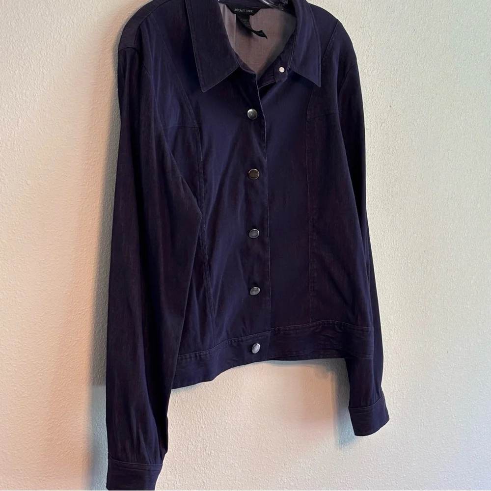 EUC Japan ET Chine Women's Blue Button-Up Jacket SZ 12